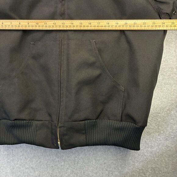 Carhartt Jacket Men’s M Black Duck Quilted Lined Workwear Hooded Heavy Duty - Picture 4 of 9